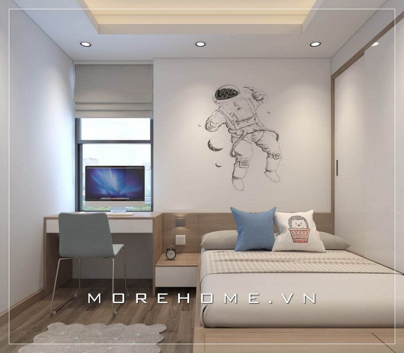 Morehome gơi ý cho bạn mẫu thiết kế phòng ngủ con trai phong cách hiện đại